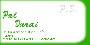 pal durai business card